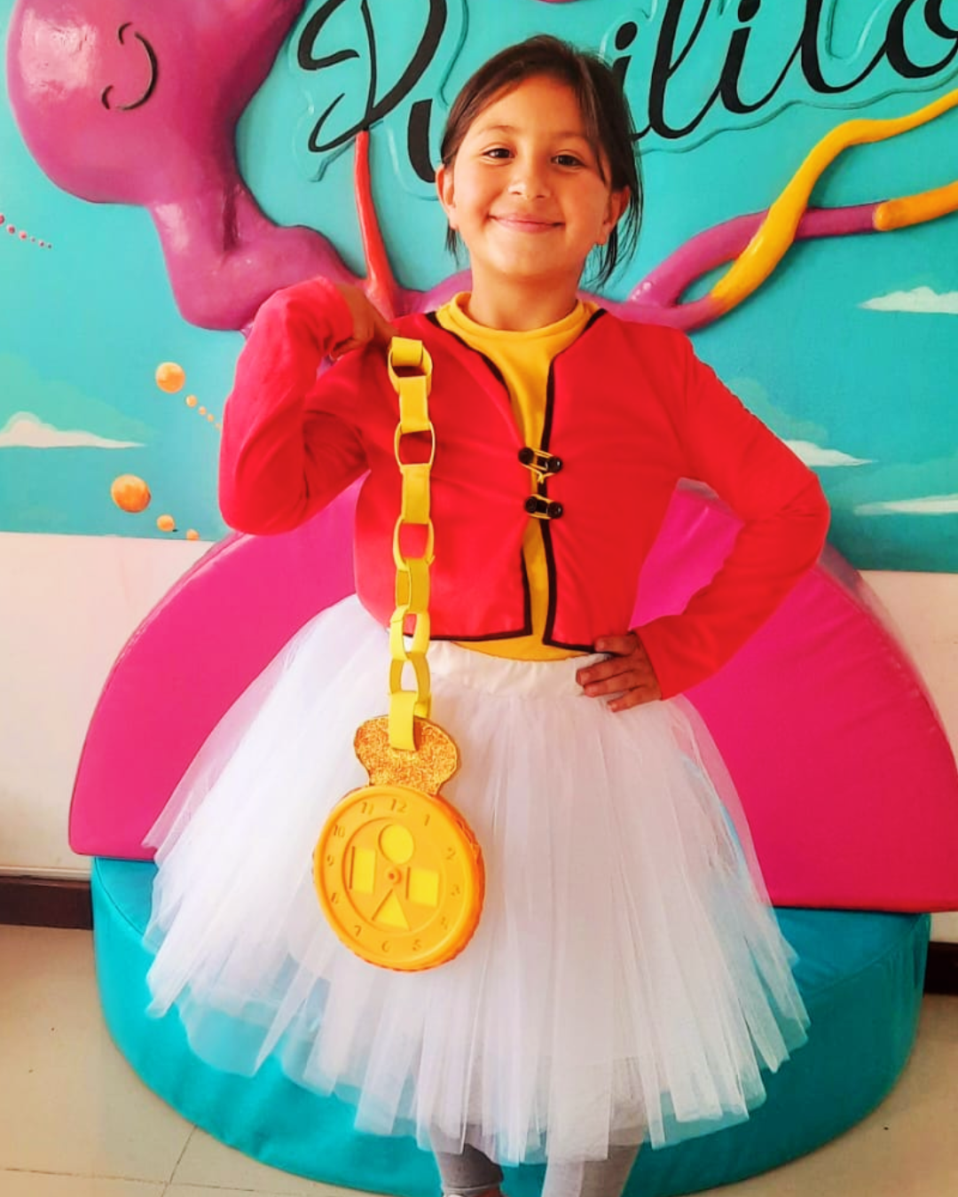 niña en teatro